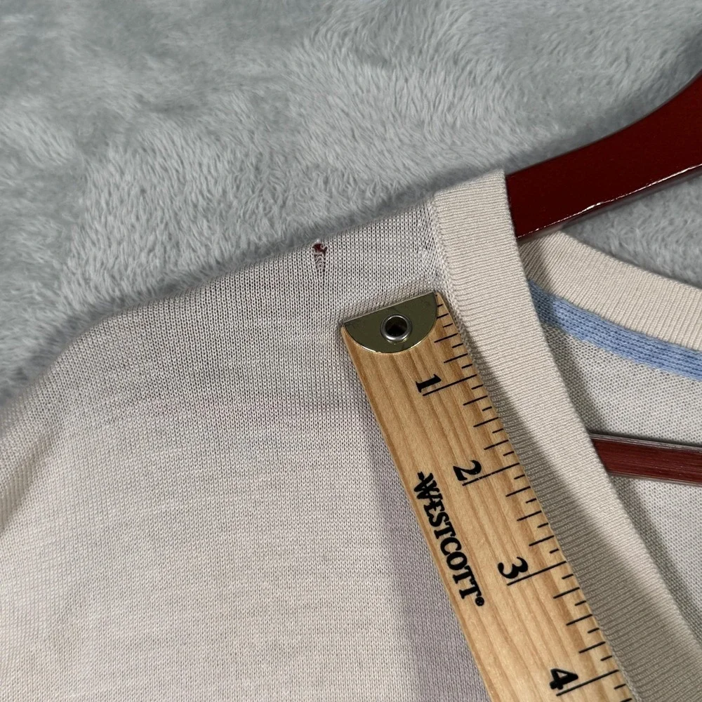 STITCH Golf Sweater Mens 2XL‎ Italian Waterproof Merino Commuter V Neck *FLAW
